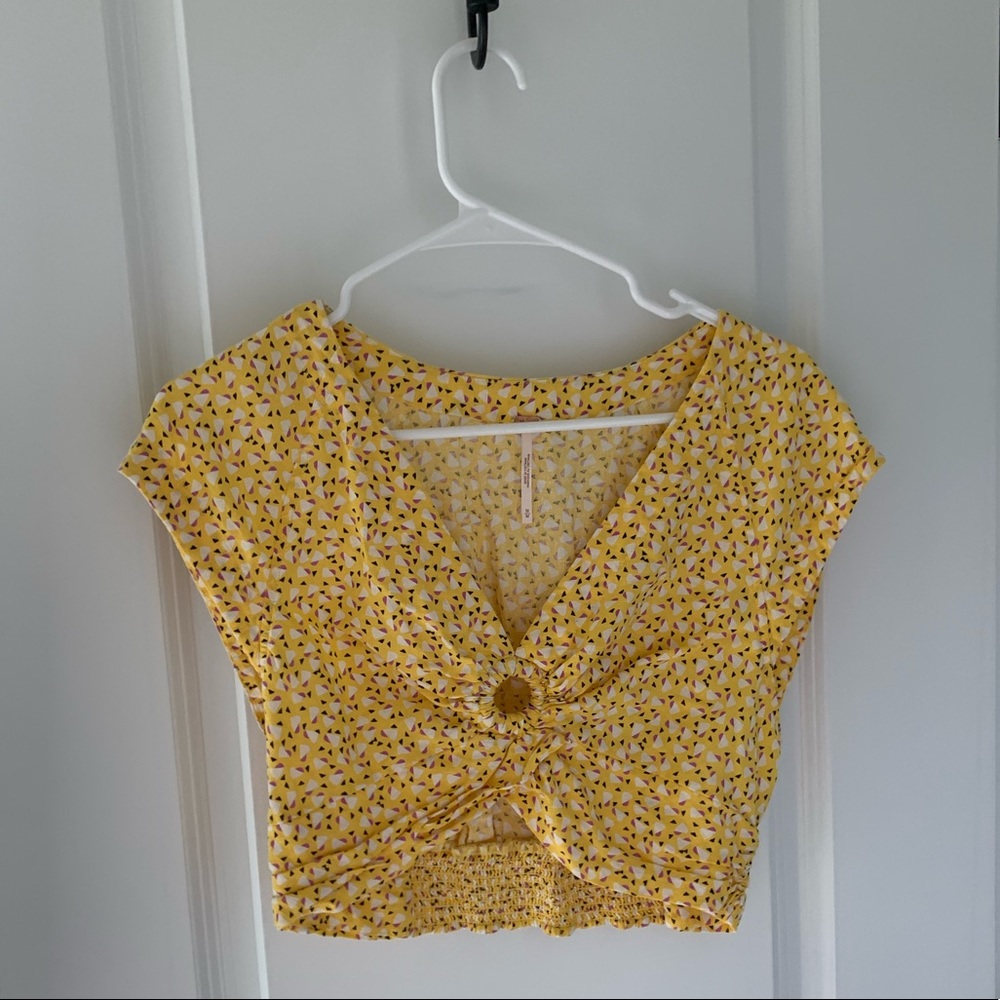 Yellow crop top